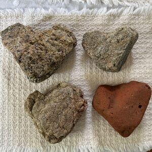 4 Heart Shaped Rocks